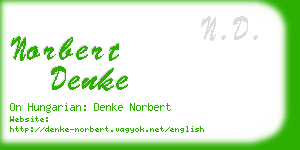 norbert denke business card